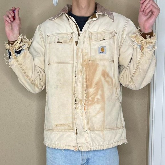 Vintage distressed carhartt workwear jacket - Picture 2 of 4